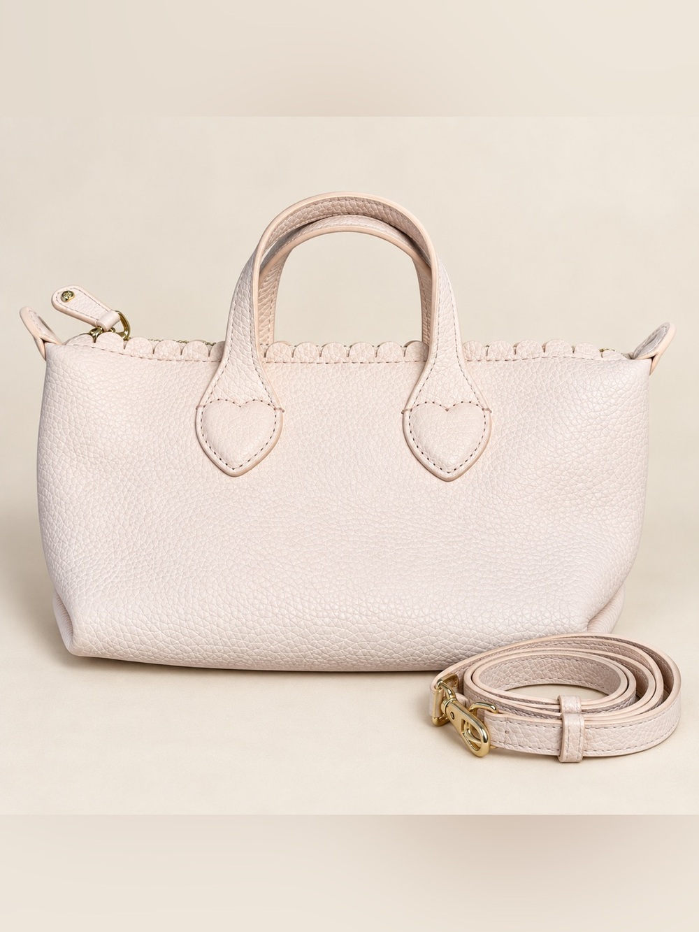 Stoney Clover Lane Blush Pink Scalloped Crossbody Bag
